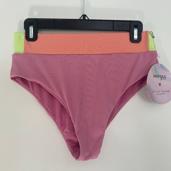 NWT Infamous Swim x Erica Shaw Bikini Set Size L Top and XL Bottom - Picture 2 of 7